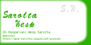 sarolta wesp business card